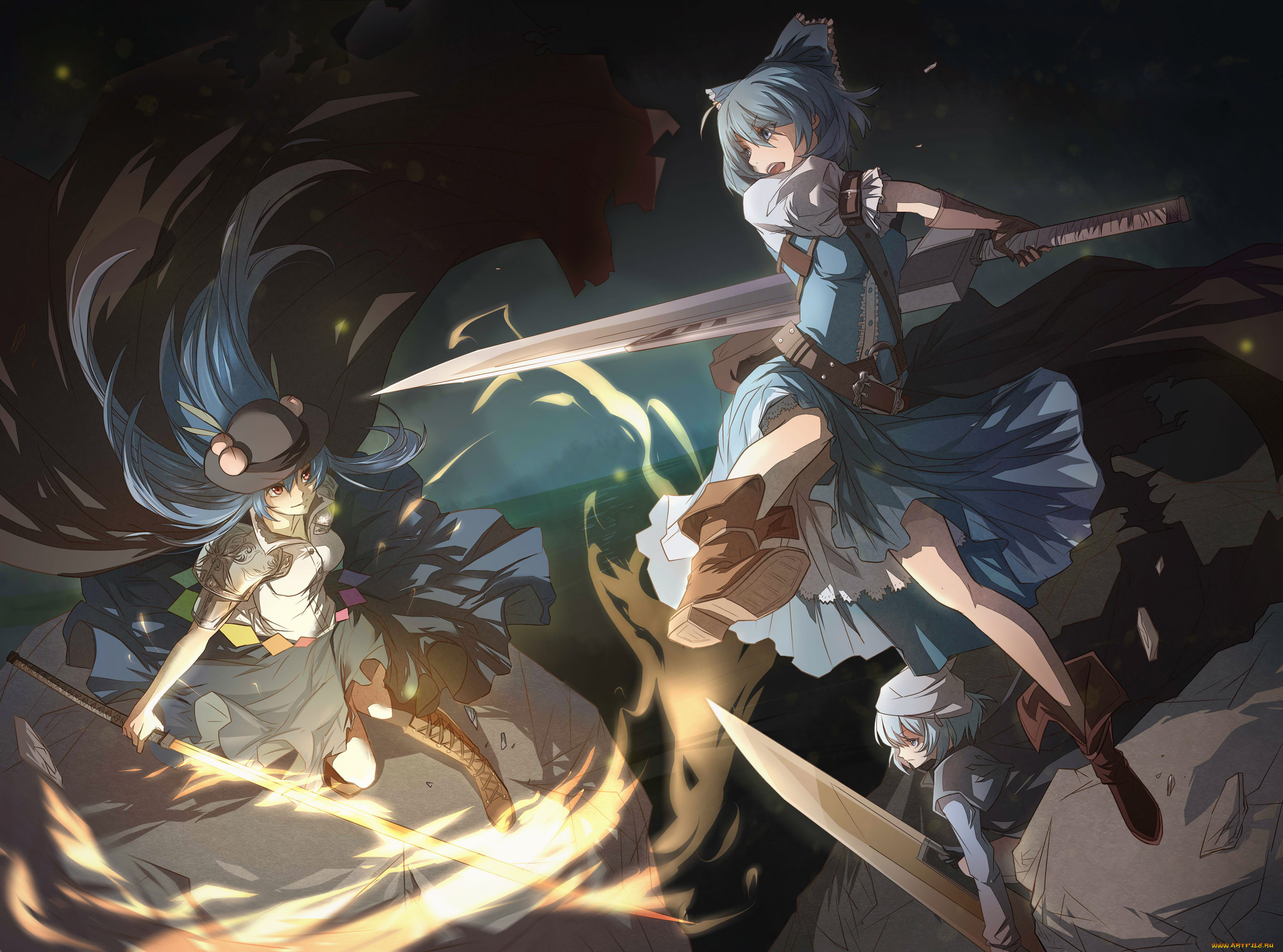 , touhou, cirno, hinanawi, tenshi, letty, whiterock